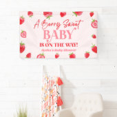 Een beszoete Baby aardbei Baby shower Spandoek (Insitu)