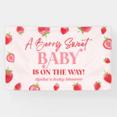 Een beszoete Baby aardbei Baby shower Spandoek (Horizontaal)