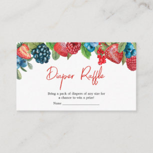 Een beszoete Baby showers luier Raffle Informatiekaartje