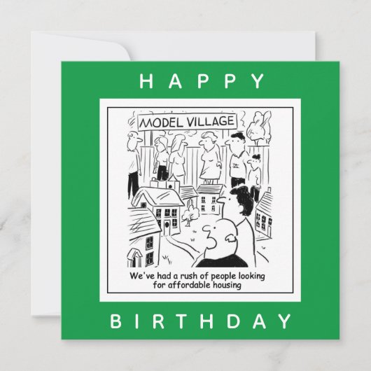 Een betaalbare Cartoon voor huishoudelijk gebruik  Kaart (Voorkant)