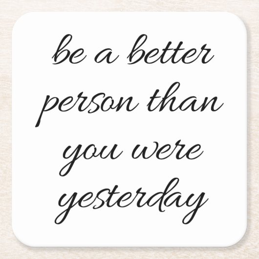 Een beter persoonlijke papieren Onderzetter zijn (Voorkant)