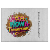 "Een betere toekomst begint hier" Snijplank (Voorkant)