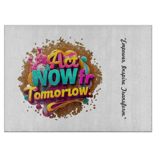 "Een betere toekomst begint hier" Snijplank (Voorkant)