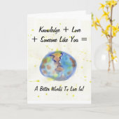 Een betere wereld Waterverf Earth Afstuderen Kaart (Gele Bloem)