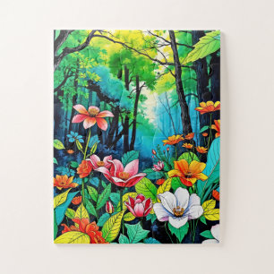 Een betoverd bos kinder- legpuzzel