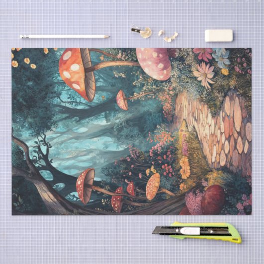 Een betoverd bospad door Wonderland Tissuepapier (Craft)