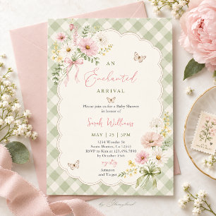 Een Betoverde Aankomst Baby Shower Kaart