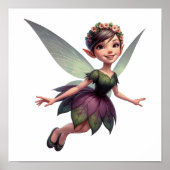 Een betoverde magische kleine cartoon Fairy Poster (Voorkant)