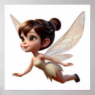 Een betoverde magische kleine cartoon Fairy Poster