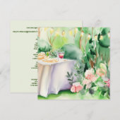 Een betoverde tuin: een Baby shower Kaart (Voorkant / Achterkant)