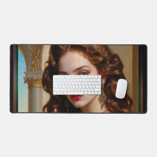 Een betoverend portret van de Emerald Empress Bureaumat (Keyboard & Muis)