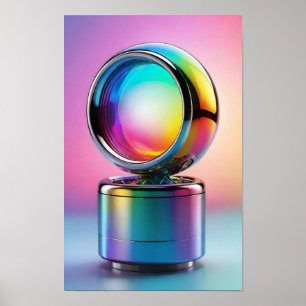 Een betoverend spel van licht en kleur poster