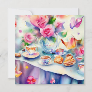 Een betoverend theefeest: een Baby shower Kaart