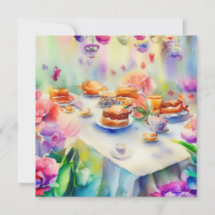 Een betoverend theefeest: grillig, een Baby shower Kaart