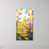 Een betoverend waterverf schilderij van Wildfl Canvas Afdruk (Voorkant)