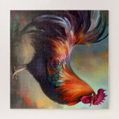 Een betoverende haan schilderij puzzel legpuzzel (Horizontaal)