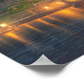 Een betoverende Japanse tempel op zonsondergang Poster (Hoek)