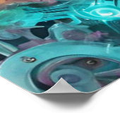 Een betoverende mix van levendige kleuren poster (Hoek)