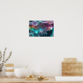 Een betoverende mix van levendige kleuren poster (Keuken)