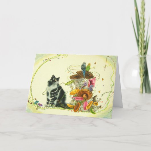 Een betoverende wereld feestdagen kaart (Voorkant)