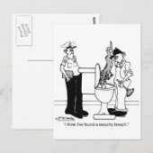 Een beveiligingsinbreuk briefkaart (Voorkant / Achterkant)