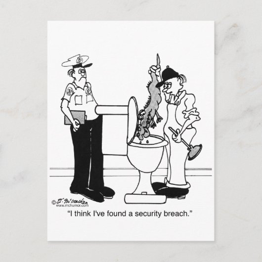 Een beveiligingsinbreuk briefkaart (Voorkant)