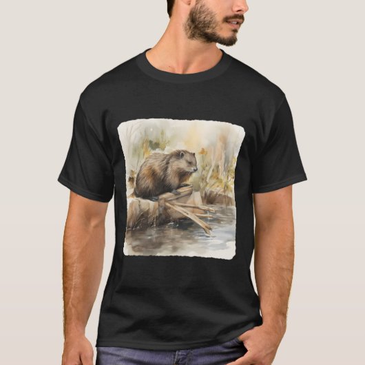 Een Bever Bouwt Een Dam Constructie T-shirt (Voorkant)