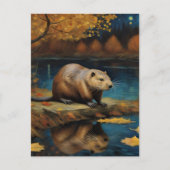 Een Bever van Van Gogh Briefkaart (Voorkant)