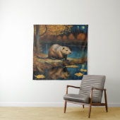 Een Bever van Van Gogh Wandkleed (In situ)