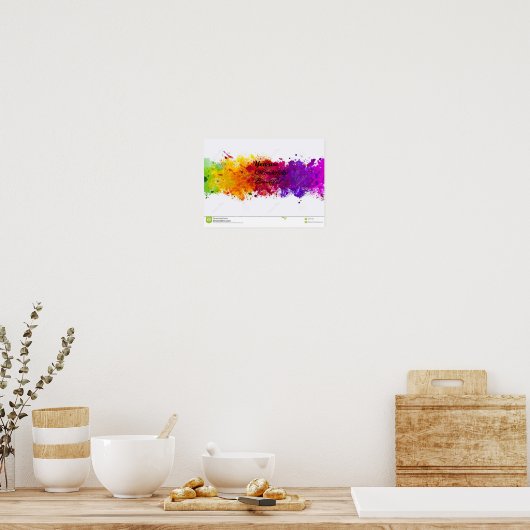 Een bevestiging en een bemoedigend poster. poster (Keuken)