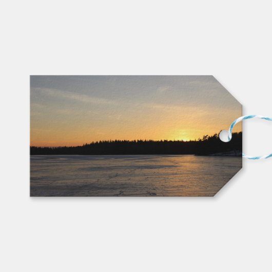 Een bevroren Zonsondergang Cadeaulabel (Voorkant (Horizontaal))