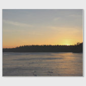 Een bevroren Zonsondergang Cadeaupapier (Vlak)