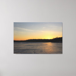 Een bevroren Zonsondergang Canvas Afdruk