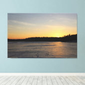 Een bevroren Zonsondergang Canvas Afdruk (Insitu (Houten vloer))