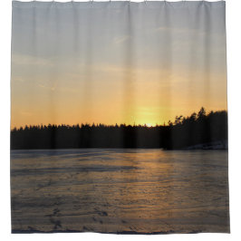 Een bevroren Zonsondergang Douchegordijn