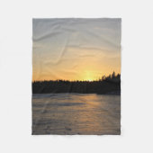 Een bevroren Zonsondergang Fleece Deken (Voorkant)