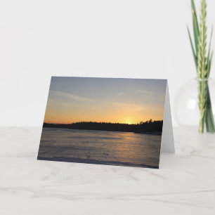 Een bevroren zonsondergang kaart
