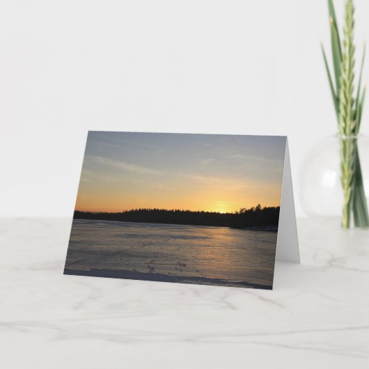 Een bevroren zonsondergang kaart (Voorkant)