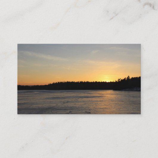 Een bevroren Zonsondergang Visitekaartje (Voorkant)