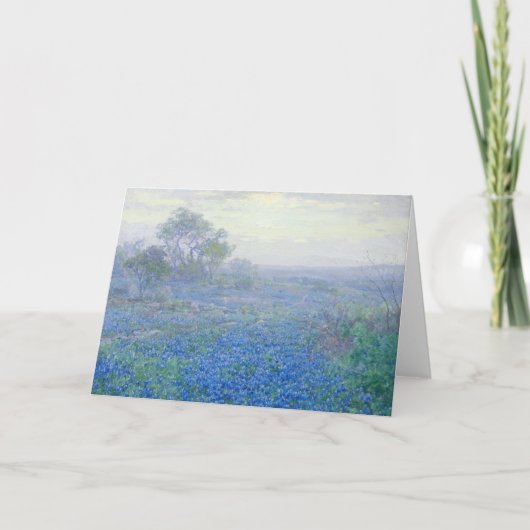 Een bewolkte dag, Bluebonnets | Julian Onderdonk Feestdagen Kaart (Voorkant)
