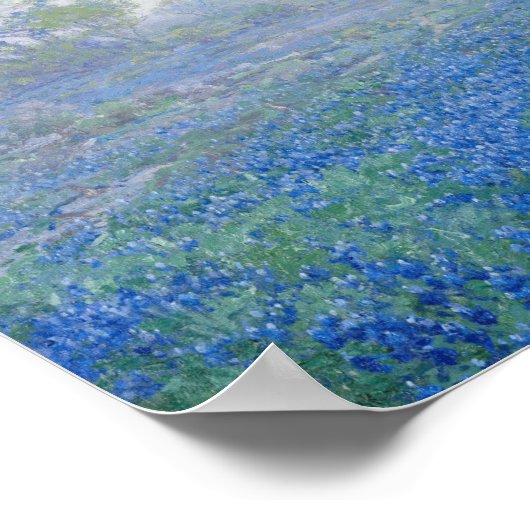 Een bewolkte dag, Bluebonnets | Julian Onderdonk Poster (Hoek)