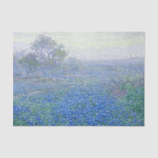 Een bewolkte dag, Bluebonnets | Julian Onderdonk Tissuepapier (Voorkant)