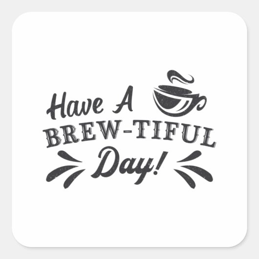 Een bewust brouwen op de dag van de geestelijke ge vierkante sticker (Voorkant)