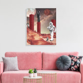 Een bezoek aan Mars Canvas Afdruk (Insitu (Woonkamer))