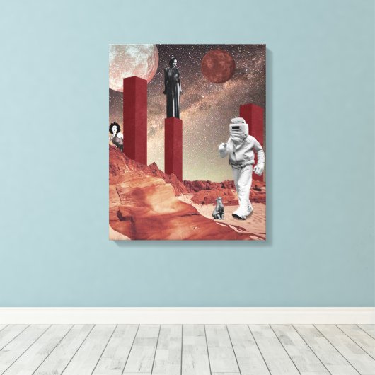 Een bezoek aan Mars Canvas Afdruk (Insitu (Houten vloer))