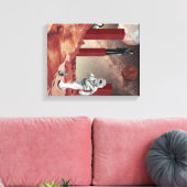 Een bezoek aan Mars Canvas Afdruk (Insitu (Woonkamer))