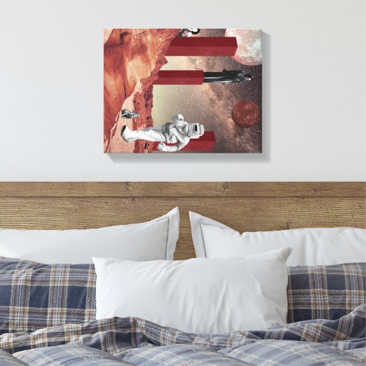 Een bezoek aan Mars Canvas Afdruk (Insitu (Slaapkamer))