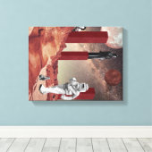 Een bezoek aan Mars Canvas Afdruk (Insitu (Houten vloer))