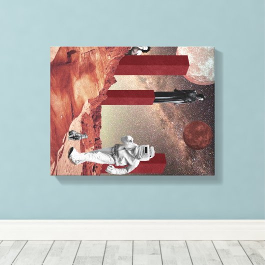 Een bezoek aan Mars Canvas Afdruk (Insitu (Houten vloer))