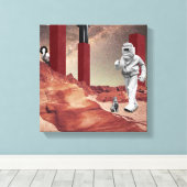 Een bezoek aan Mars Canvas Afdruk (Insitu (Houten vloer))